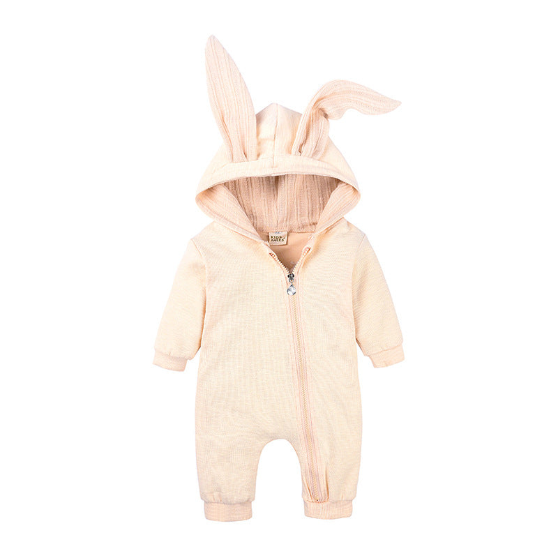 Baby Autumn And Winter Rabbit Ears Long Sleeve Romper