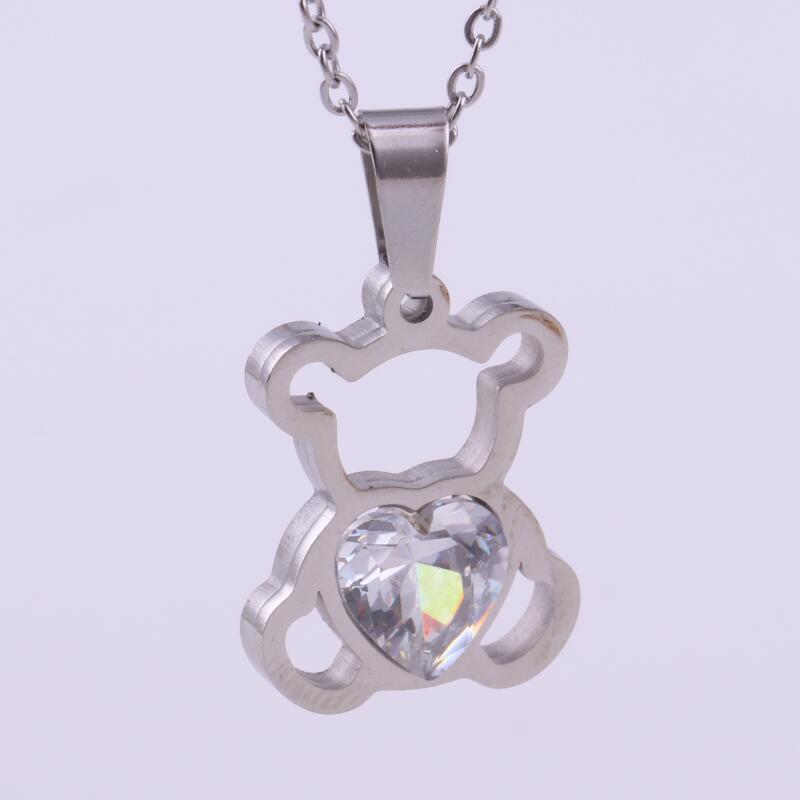 Bear Zircon Necklace