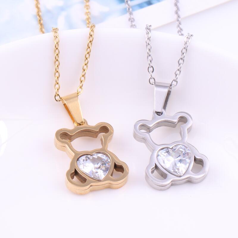 Bear Zircon Necklace