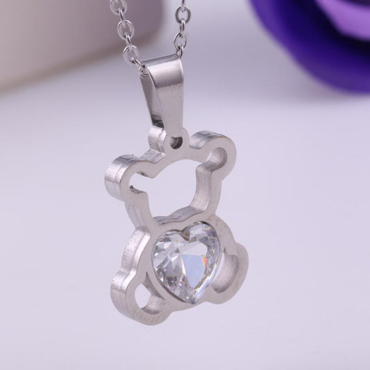 Bear Zircon Necklace