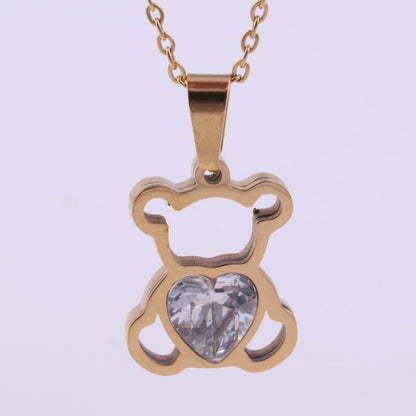 Bear Zircon Necklace