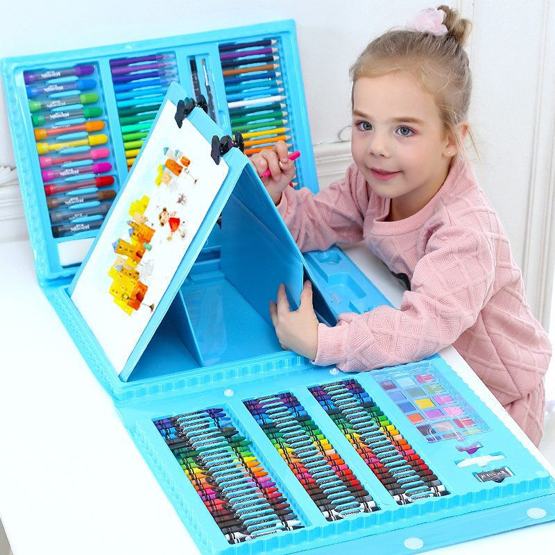 Children's Double-Panel Easel Watercolor Pen Set