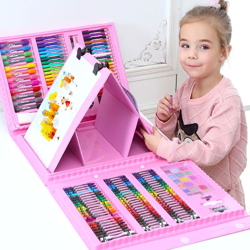 Children's Double-Panel Easel Watercolor Pen Set