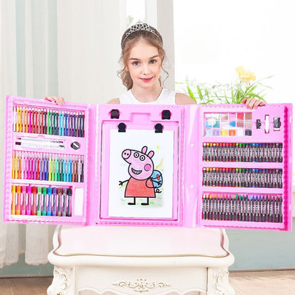 Children's Double-Panel Easel Watercolor Pen Set