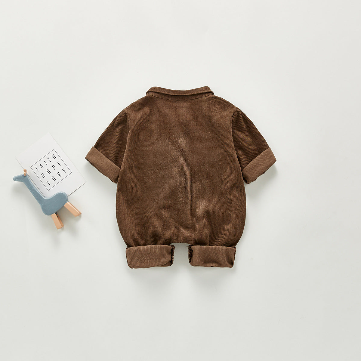 Infants Corduroy Casual Jumpsuit