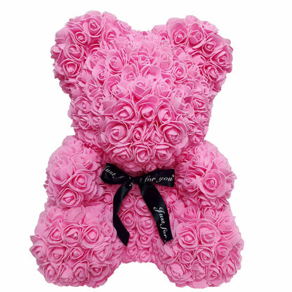 Handmade Rose Eternal Flower Bear