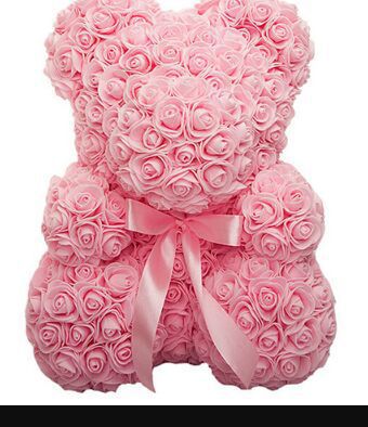 Handmade Rose Eternal Flower Bear