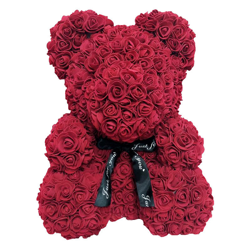 Handmade Rose Eternal Flower Bear