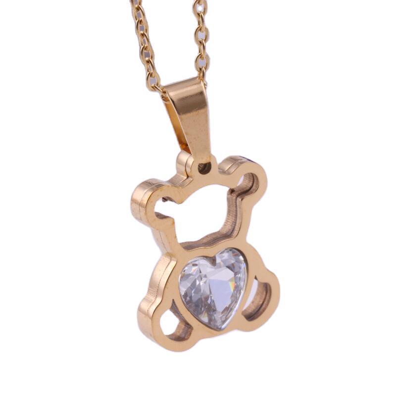 Bear Zircon Necklace