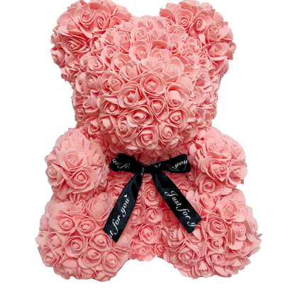 Handmade Rose Eternal Flower Bear