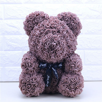 Handmade Rose Eternal Flower Bear