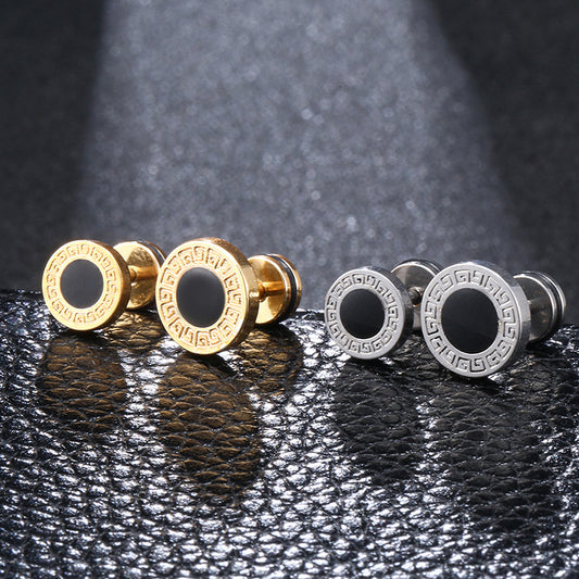 Stainless Steel Dumbbell Earrings