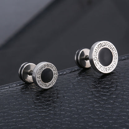 Stainless Steel Dumbbell Earrings