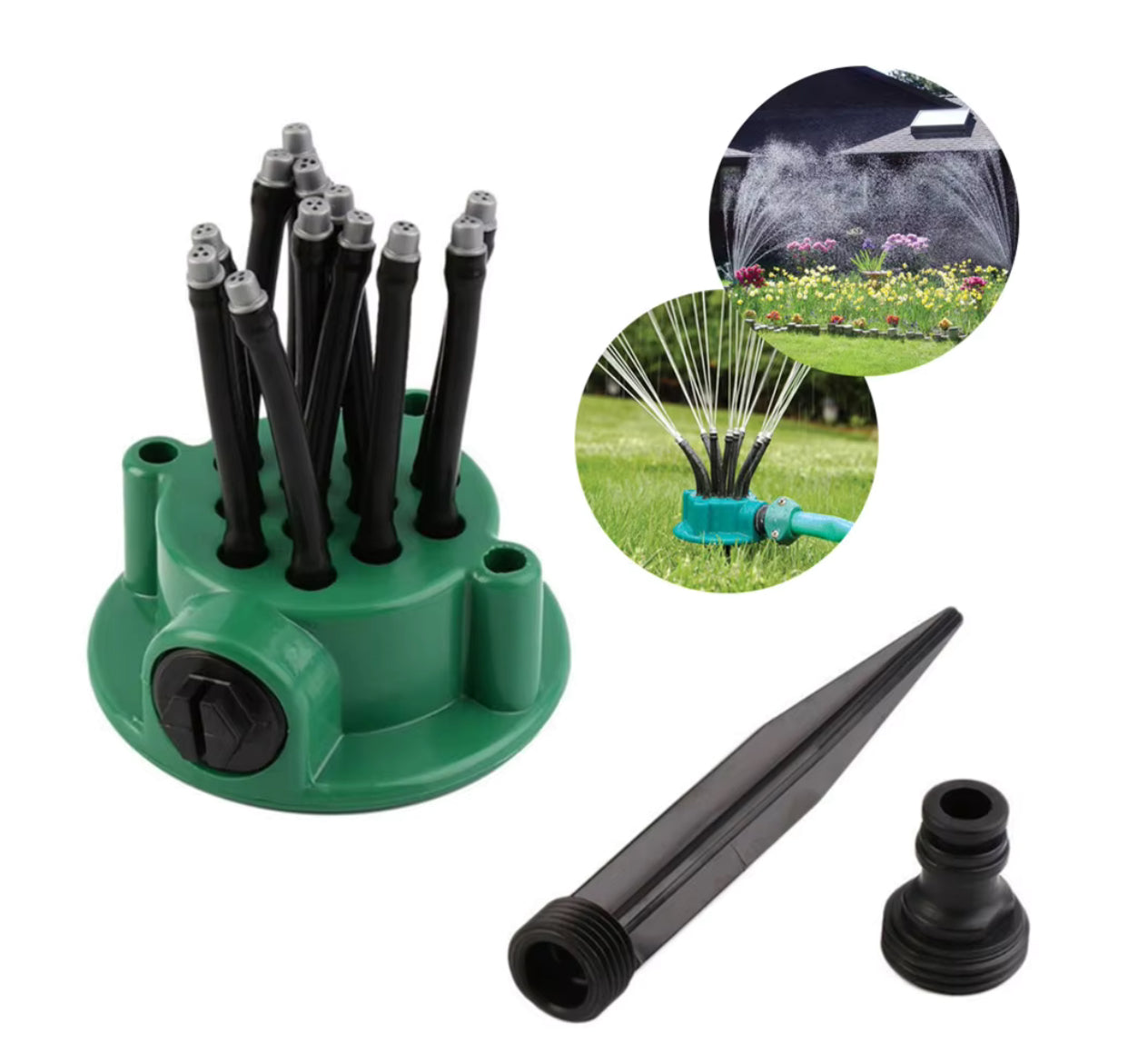 360 Adjustable Garden Automatic Multi-head Sprinkler Rotary