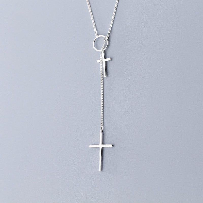 S925 Silver Cross Necklace