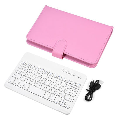 Mobile Phone Bluetooth Keyboard Leather Case