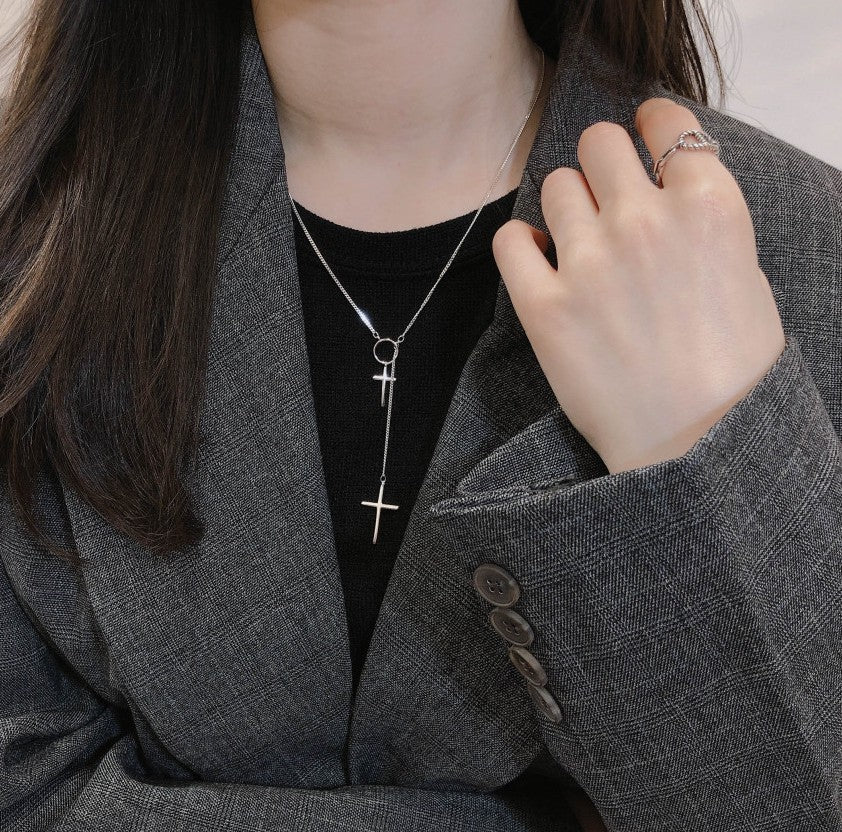 S925 Silver Cross Necklace