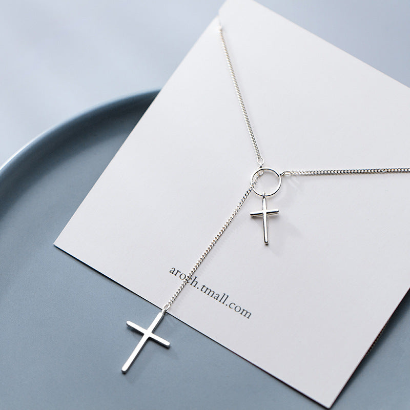 S925 Silver Cross Necklace