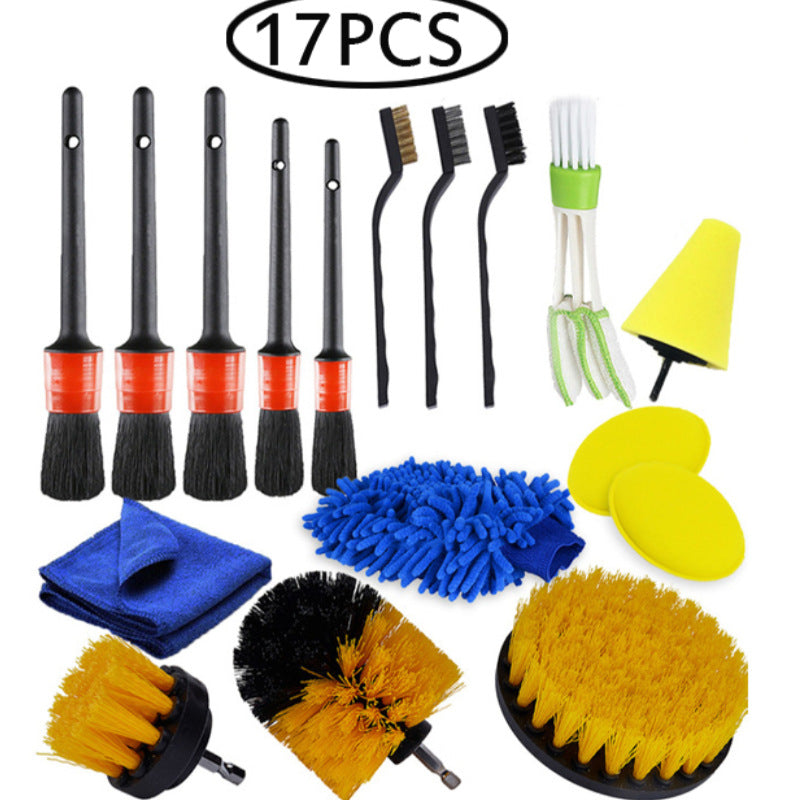 Car Wash Detail Brush 17 Piece Set