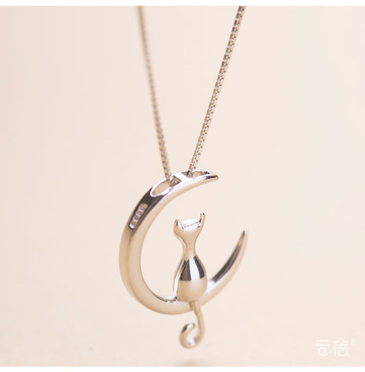 Cat Moon Lucky Necklace