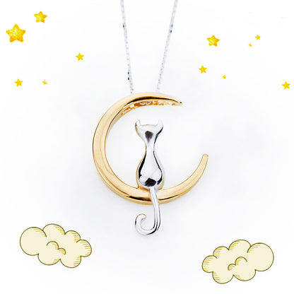 Cat Moon Lucky Necklace