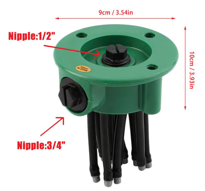 360 Adjustable Garden Automatic Multi-head Sprinkler Rotary