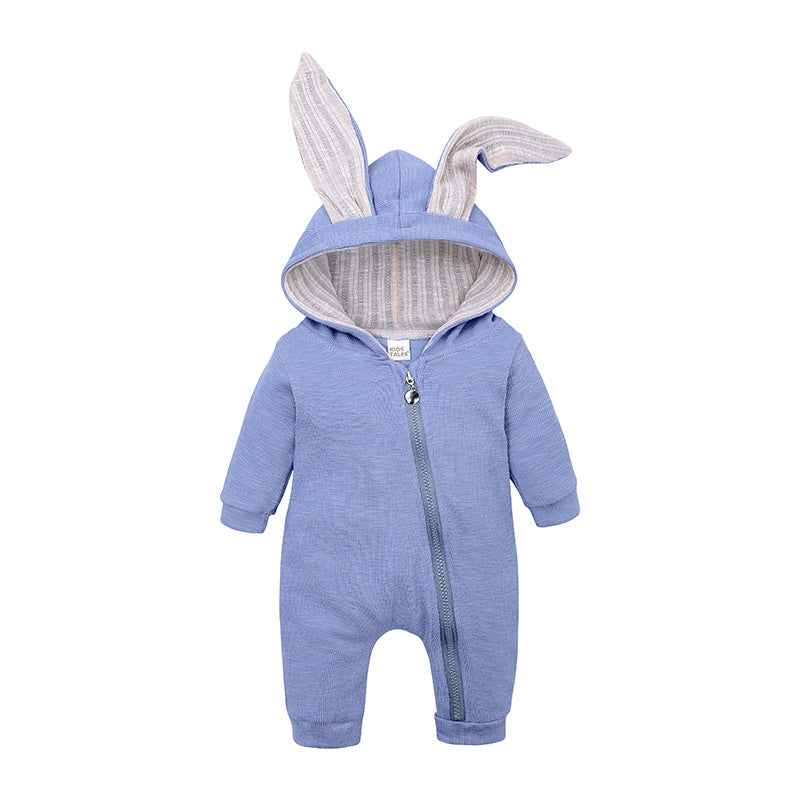 Baby Autumn And Winter Rabbit Ears Long Sleeve Romper