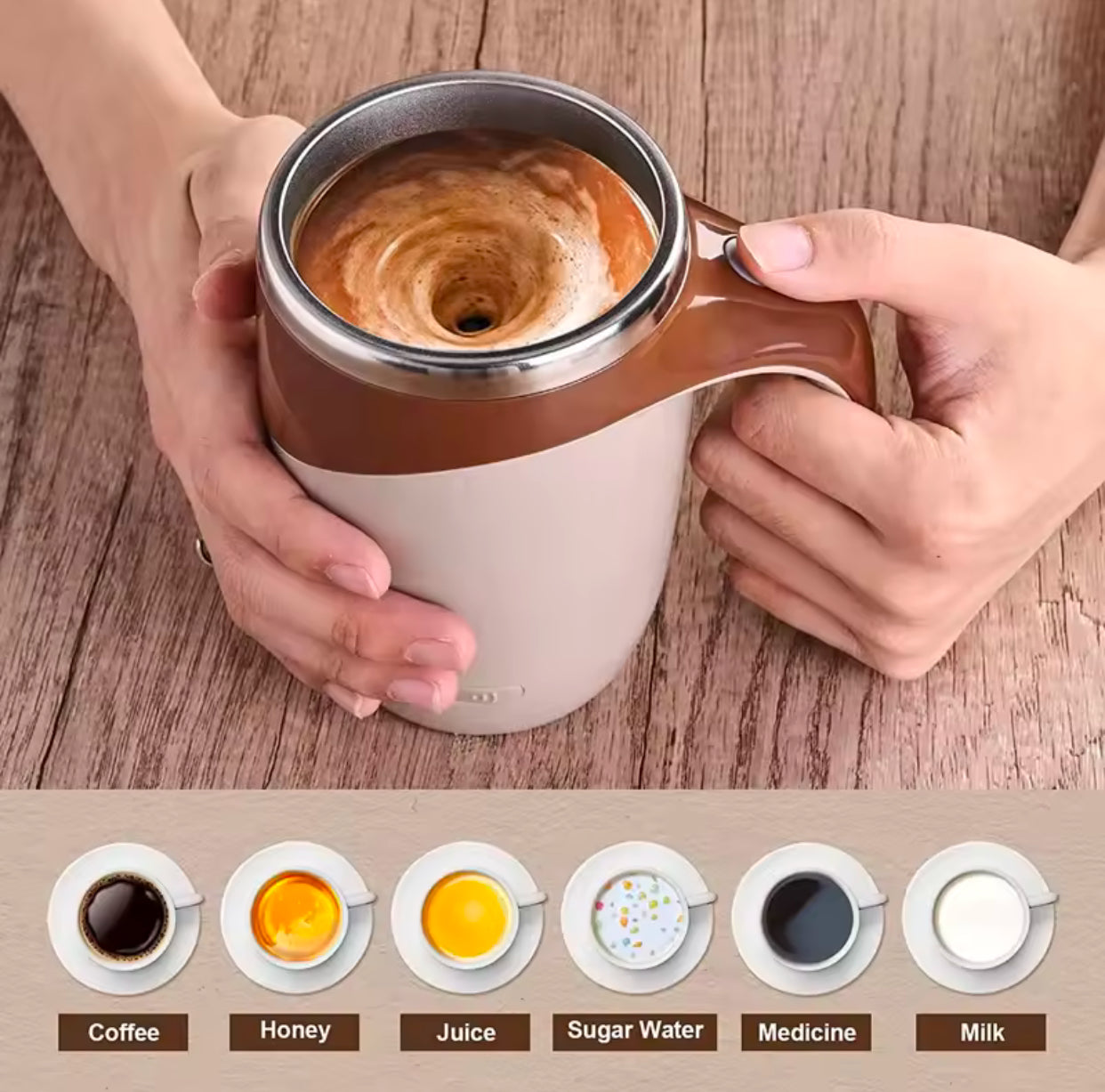 Automatic Stirring Coffee Cup