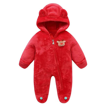 Christmas Cartoon Crawling Clothes With Feet