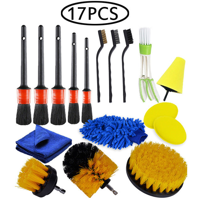 Car Wash Detail Brush 17 Piece Set