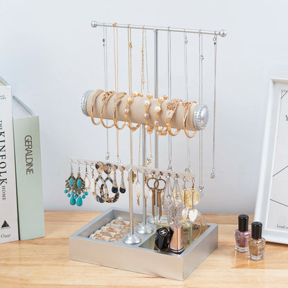 T-shaped 3-tier Jewelry Rack