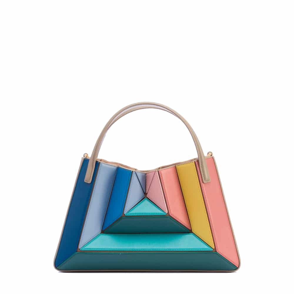 Contrast Color Splicing Handbag