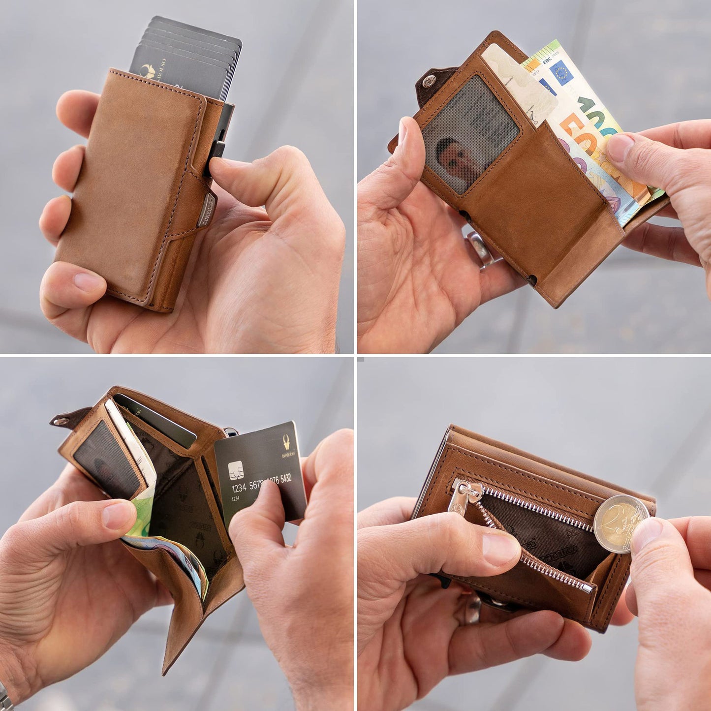 Genuine Leather Multi-Card Slot Card Holder