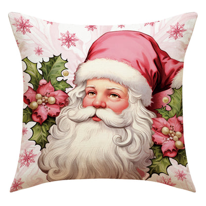 Pink Elk Christmas Pillowcase