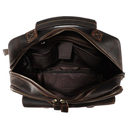 Men's Genuine Leather Retro Backpack