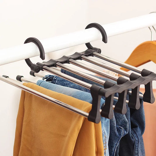 Multifunctional Stainless Steel Telescopic Folding Trousers Rack