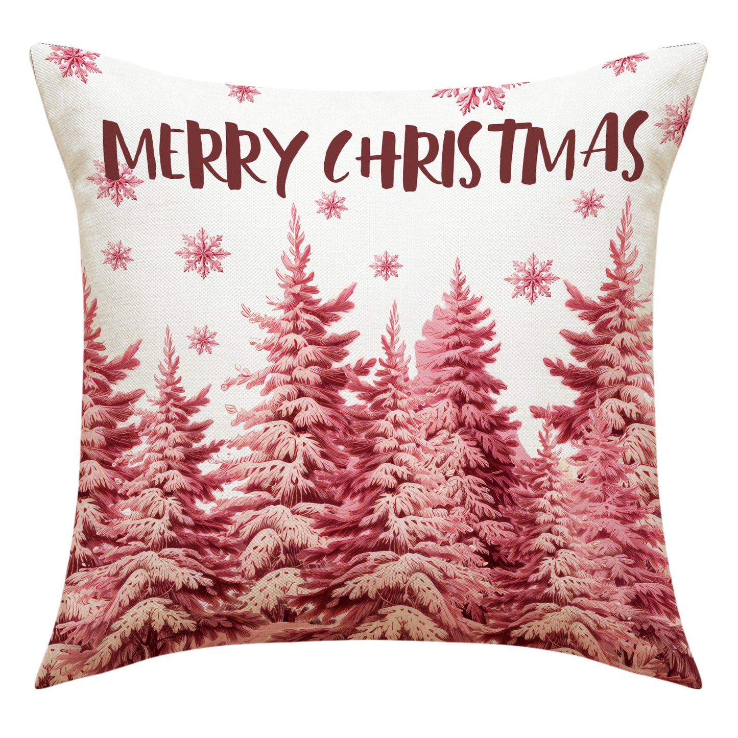 Pink Elk Christmas Pillowcase