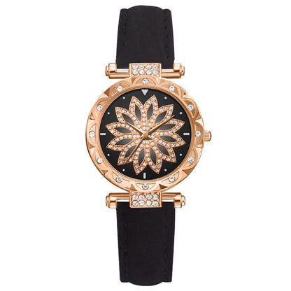 Retro PU Strap Ladies Watch & Bracelet Set