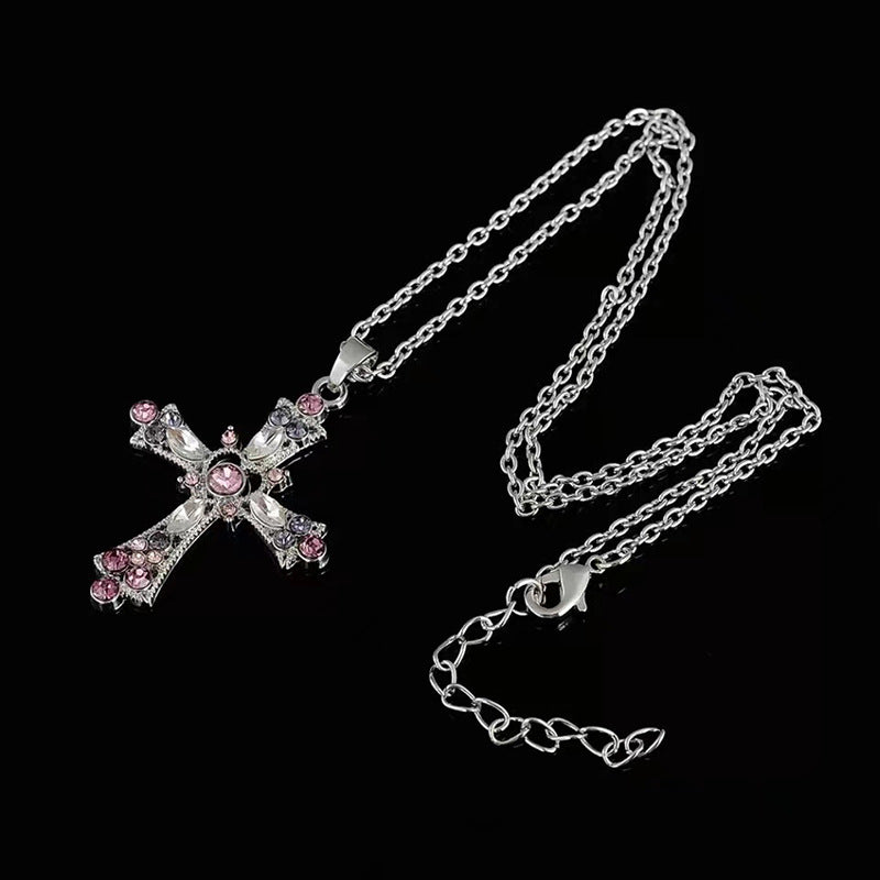 Bohemian Style Crystal Cross Necklace