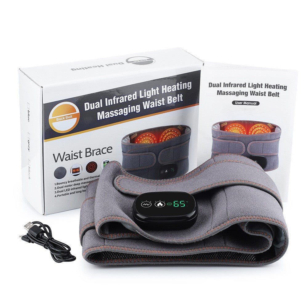 Dual Intrared Light Heating Massaging Waist Belt