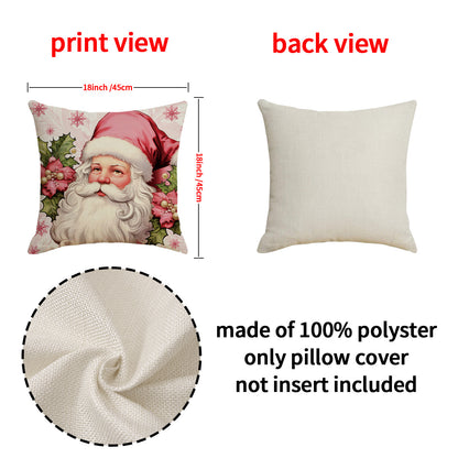 Pink Elk Christmas Pillowcase