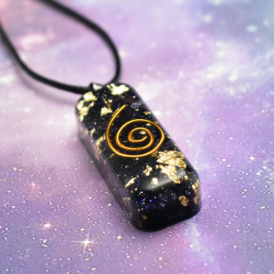 Orgonite Natural Crystal Blue Sandstone Pendant