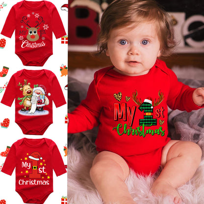 Christmas Red Elk Baby Newborn Onesie