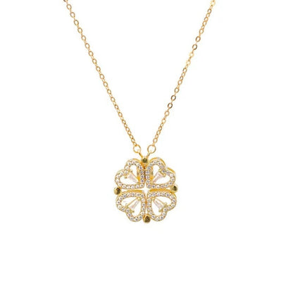 Heart-to-heart Four-leaf Clover Necklace