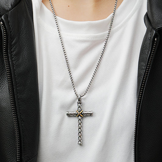 Titanium Steel Cross Necklace