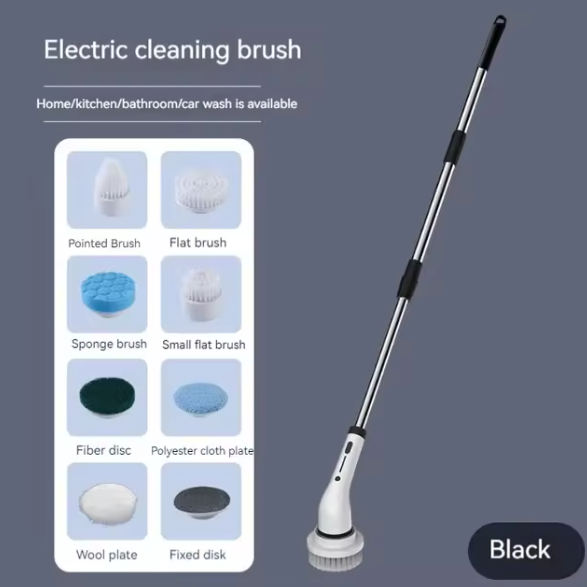 Electric Floor Scrubber Black